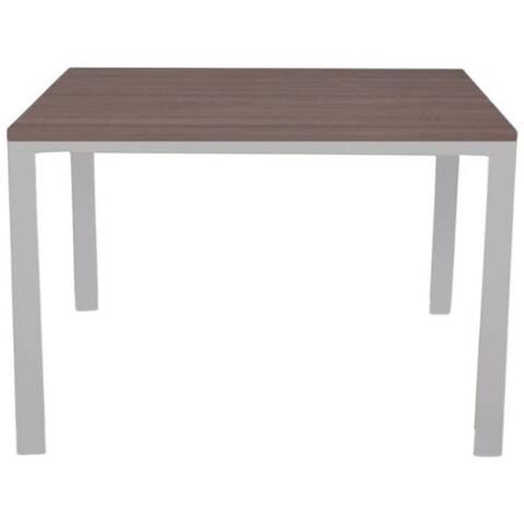 Tavolo Rettangolare 120x80 Struttura Bianca E Piano Larice Grigio Monster - Foto 1