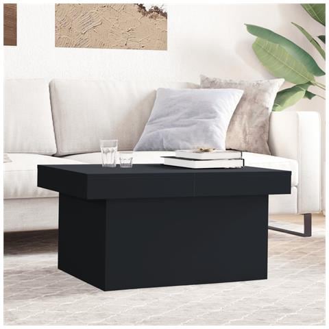 Tavolino Da Salotto Nero 80x55x40 Cm In Legno Multistrato - Foto 1