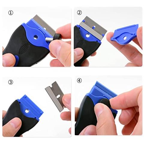 Raschietto Multiuso Per La Pulizia Di Decalcomanie, Adesivi, Etichette, Mastice - Foto 4