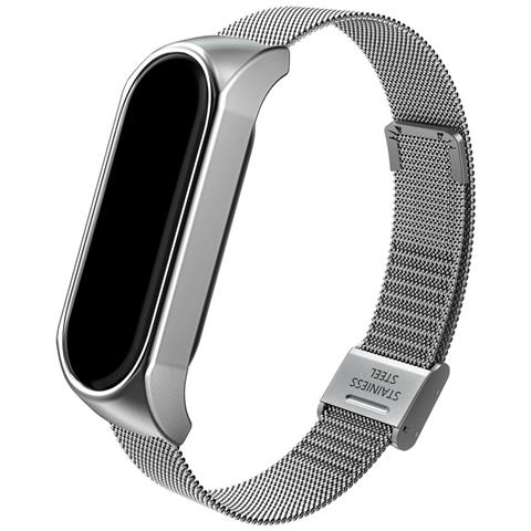 Cinturino In Metallo Per Xiaomi Mi Band 3/4/5/6 Silver - Foto 1