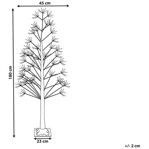 Albero Di Natale Da Esterno Bianco Con Led 180 Cm Balini - Foto 6