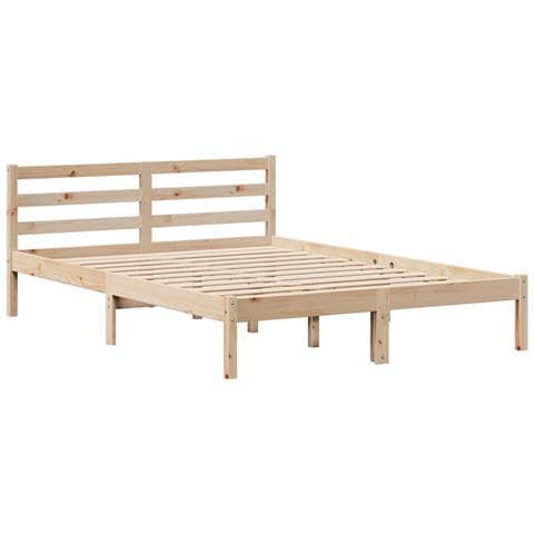 Letto senza Materasso 120x200 cm in Legno Massello di Pino - Foto 10