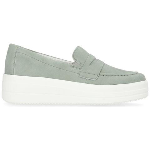 Green Casual Closed Loafers Mocassino Pelle Scamosciata /nabuk Scarpe Donna Verde Eu 38, D1c05-52 - Foto 2