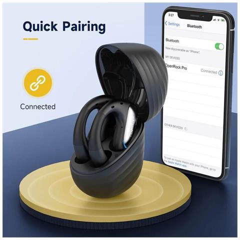 OpenRock Pro Black Cuffie Sport Wireless A Conduzione Aperta - Foto 3