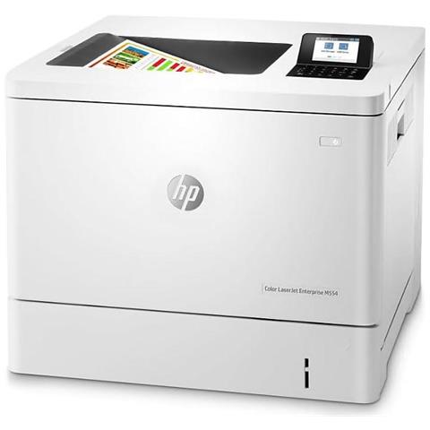 Stampante Color LaserJet Enterprise M554dn A4 33 ppm Fronte Retro Automatico Porta USB Frontale Ethernet Display LCD 2,7" Bianco - Foto 2