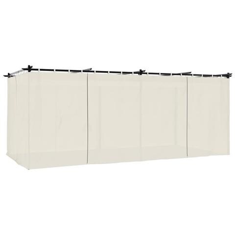 Gazebo Con Tende Crema 6x3 M In Acciaio - Foto 2