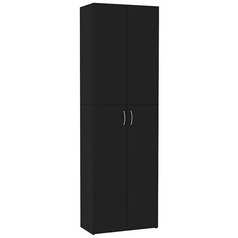Armadio Per Ufficio Nero 60x32x190 Cm In Legno Multistrato - Foto 1