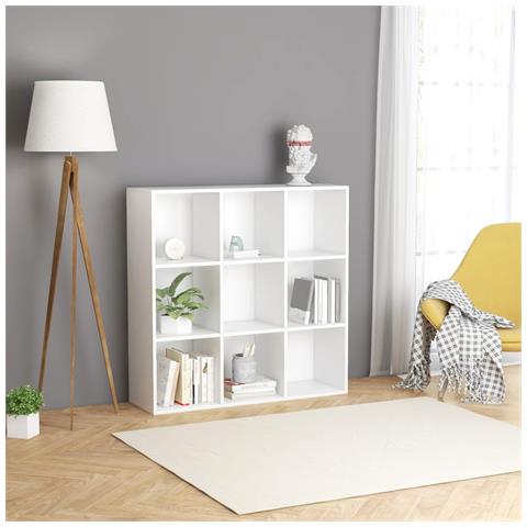 Libreria Bianca 98x29x97,5 Cm In Legno Multistrato - Foto 7