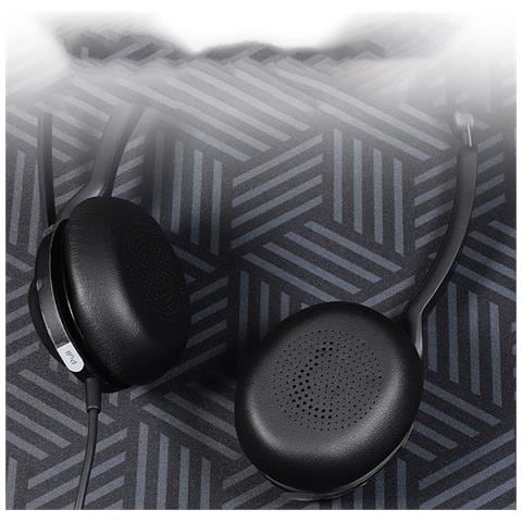 Cuscinetti Auricolari In Pelle Proteica Nera Per Jabra Evolve2 30 Se - Foto 5