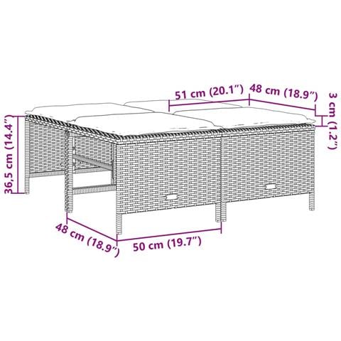 Set Divano da Giardino 5 pz con Cuscini Beige in Polyrattan - Foto 9