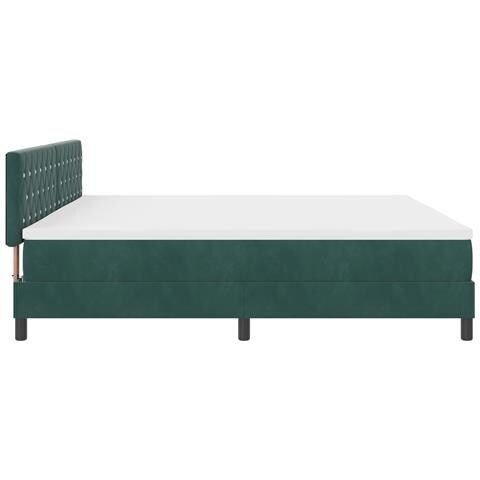 Letto a Rete con Materasso Verde Scuro 200x200 cm Velluto - Foto 9