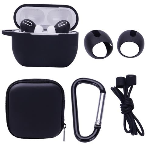 Kit Protettivo Per Auricolari Bluetooth Wireless Airpods Pro Black - Foto 1