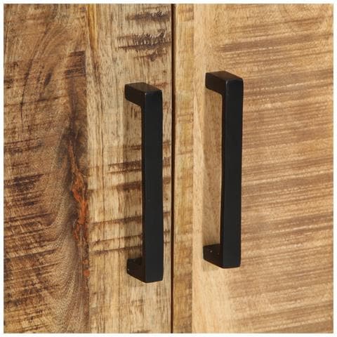 Comodino 50x30x45 cm Legno Massello di Mango Grezzo - Foto 9