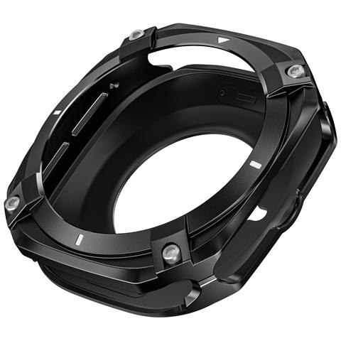 Custodia Protettiva In Metallo Cyber Compatibile Con Samsung Galaxy Watch7 Ultra - Design Intagliato E Resistente In Zinco E Pc Black - Foto 1