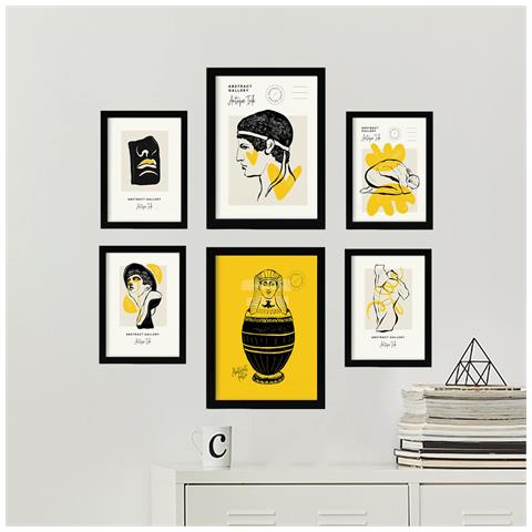 Set Di 6 Stampe Stampe Ispirate Alla Mitologia Greca E Al Culto Del Corpo Con Inchiostro Nero Per L'interior Design A3 & A4 Senza Cornice - Foto 4