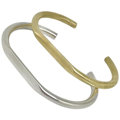 Confezione Di Braccialetti Tubolari In Argento E Oro - Foto 1