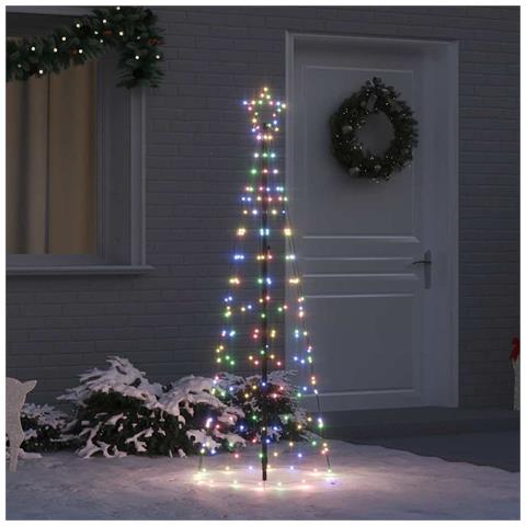 Albero di Natale LED con picchetti per il terreno Multicolore - Foto 2