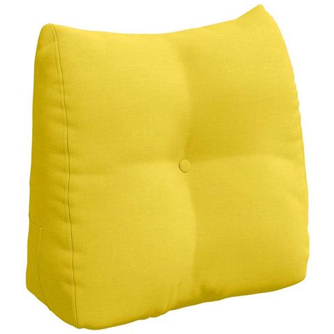 Cuscino per Schiena Giallo Chiaro 45 x 24 x 50 cm Tessuto - Foto 1
