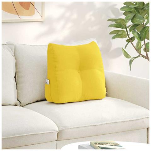 Cuscino per Schiena Giallo Chiaro 45 x 24 x 50 cm Tessuto - Foto 2