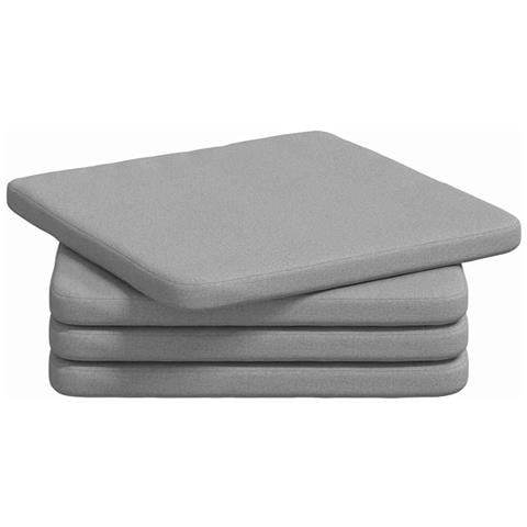Cuscini per Seduta 4 pcs Grigio Nuvola 40 x 40 x 3 cm Tessuto - Foto 1