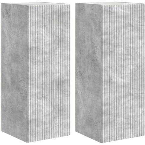 Mobile TV da parete 2 pcs Calcestruzzo 30 x 31 x 80 cm - Foto 1
