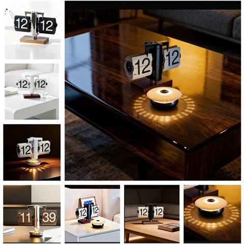 Orologio A Ribalta Multifunzionale Con Luce Ambientale E Funzione Di Lampada Da Comodino - Foto 2
