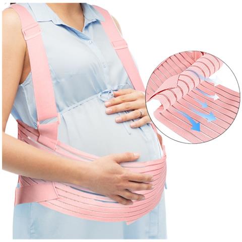 Fascia Di Supporto Per Gravidanza Regolabile - Rosa, Supporto Per La Schiena Con Spalline Xl - Foto 2