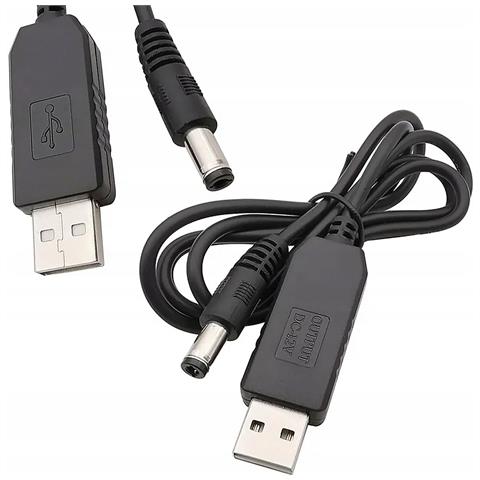 Convertitore Usb Dc 5,5x2,1mm 5v-12v Step Up - Cavo Alimentazione Universale | Lunghezza 100 Cm, 0.8-1a | Per Router E Moduli Arduino - Foto 1
