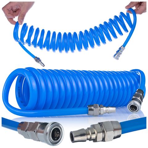 Tubo Pneumatico A Spirale Poliuretanico 8x12mm 5m - Resistente E Flessibile | Pressione 6-10 Bar | Uso Industriale E Alimentare - Foto 1