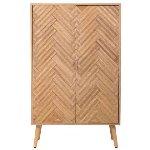 Armadio In Legno Con 2 Ante Marrone 76x42x125 - Foto 2