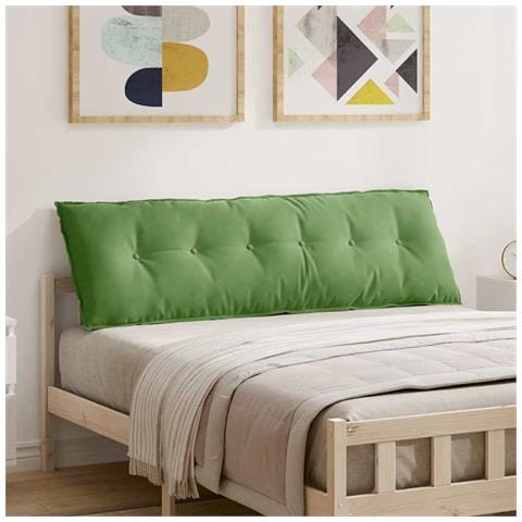 Cuscino per Schiena Verde chiaro 160 x 50 cm Tessuto in Cords - Foto 2