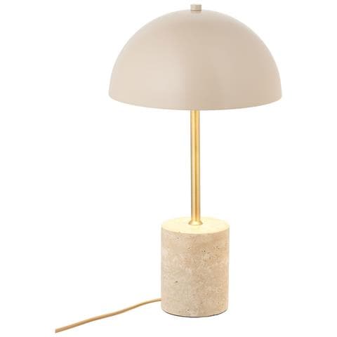 Lampada Da Tavolo Sheffield In Marmo E Metallo Beige - Foto 2