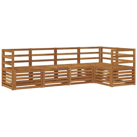 Set divani 5 pcs Naturale Legno di Acacia Massello - Foto 1