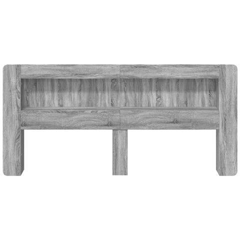 Testata del letto Grigio Sonoma Legno ingegnerizzato - Foto 8