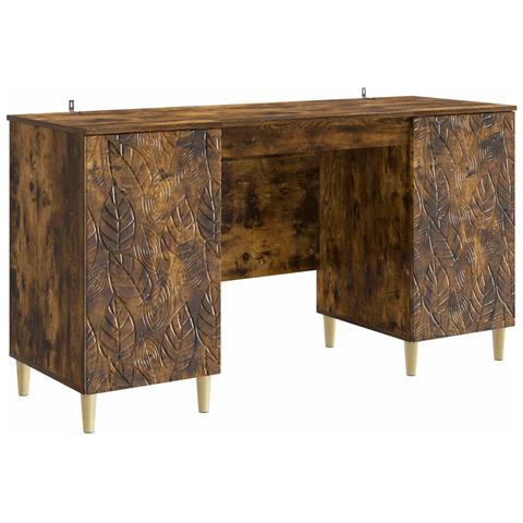 Scrivania Rovere Fumo Legno ingegnerizzato 142,5 x 50 x 75 cm - Foto 1