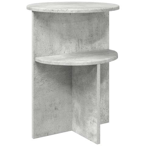 Tavolo laterale con archiviazione Grigio Cemento Ø 39,5 x 55 cm - Foto 1