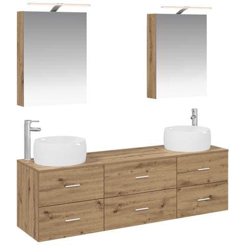 Set di mobili per il bagno 5 pcs Rovere Artigianale - Foto 1