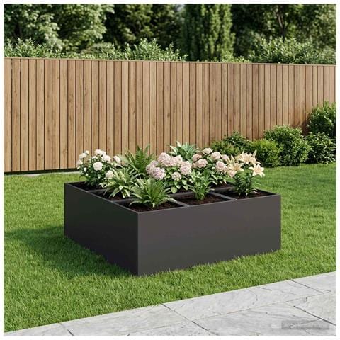 Vaso da giardino Nero 100 x 100 x 20 cm - Foto 2