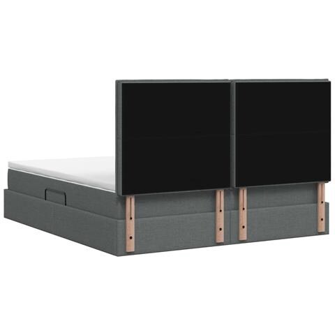 Letto con contenitore e materasso Grigio Scuro 140 x 200 cm - Foto 9