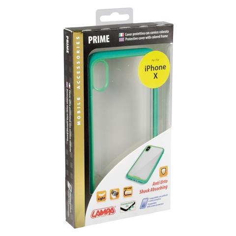 Prime, Cover Protettiva Con Cornice Colorata - Apple Iphone X - Trasparente / verde - Foto 2