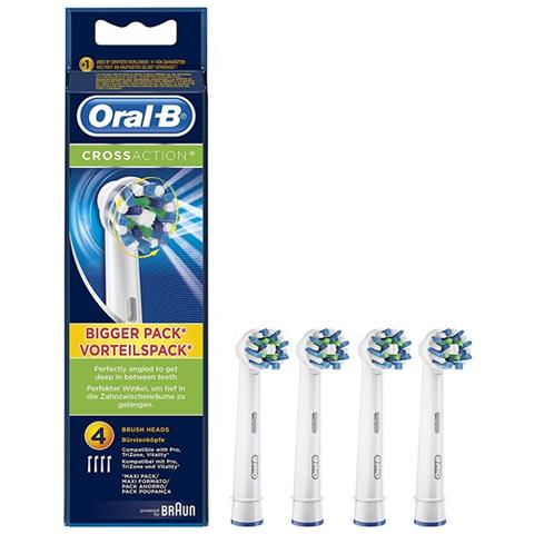 4 Testine Originali Oral B Crossaction Spazzolini Testina Cross Action - Foto 1