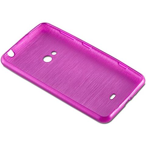 Custodia Compatibile Con Nokia Lumia 625 In Rosa - Coperchio Protettivo In Silicone Tpu Flessibile Con Design Spazzolato - Foto 2