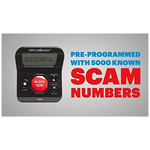 Cpr V5000 Call Blocker Per I Telefoni Di Rete Fissa - Pre-caricato Con 5000 Note Numeri Scam Molesti - Block Altri 1500 Numeri Con Un Semplice Tocco Di Un Pulsante - Foto 2