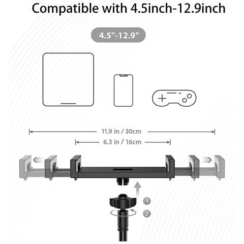 Porta Tablet A Collo D'oca Flessibile Porta Cellulare In Nero Per La Casa - Foto 2