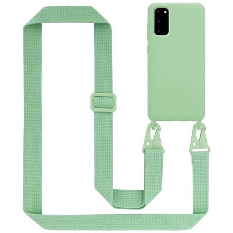 Catena Di Telefoni Cellulari Compatibile Con Samsung Galaxy S20 In Liquid Verde Chiaro - Coperchio Di Protezione In Silicone Con Cordino Regolabile In Lunghezza - Foto 1