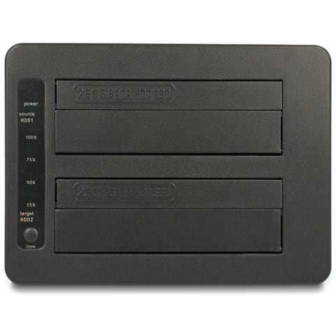 Doppia docking station USB per 2 x HDD / SSD SATA con funzione di clonazione e lettore di schede + porta USB aggiuntiva - Foto 7