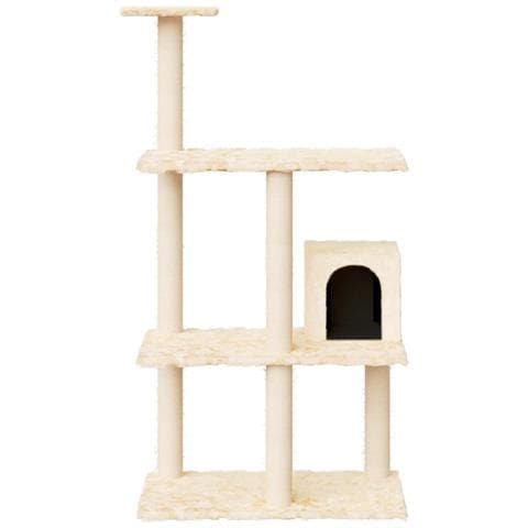 Albero Per Gatti Con Tiragraffi In Sisal Crema 119 Cm - Foto 2