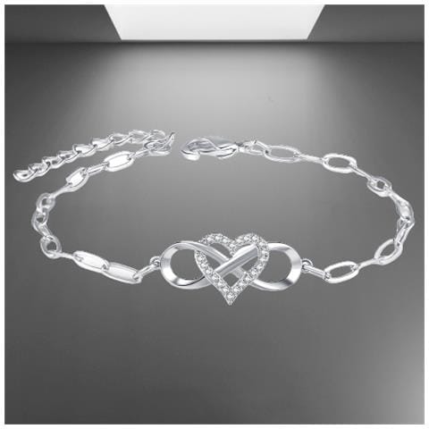 Bracciale Con Simbolo Dell'inito E Cuore Silver - Foto 2