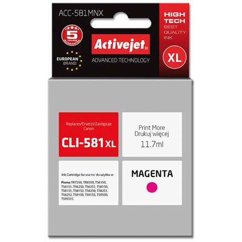 ACC-581MNX cartuccia d'inchiostro 1 pz Compatibile Resa elevata (XL) Magenta - Foto 1