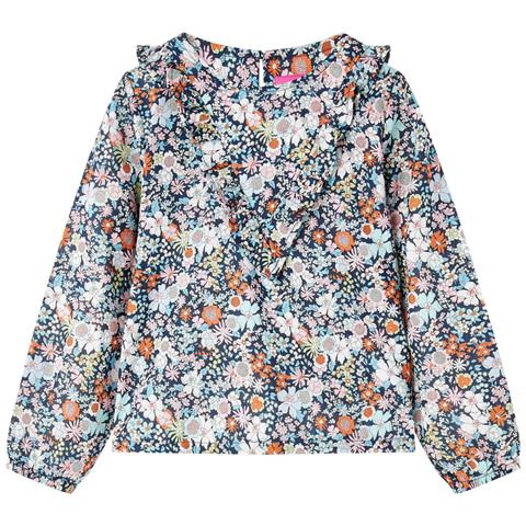 Camicia Da Bambina A Maniche Lunghe Blu Scuro 104 - Foto 1